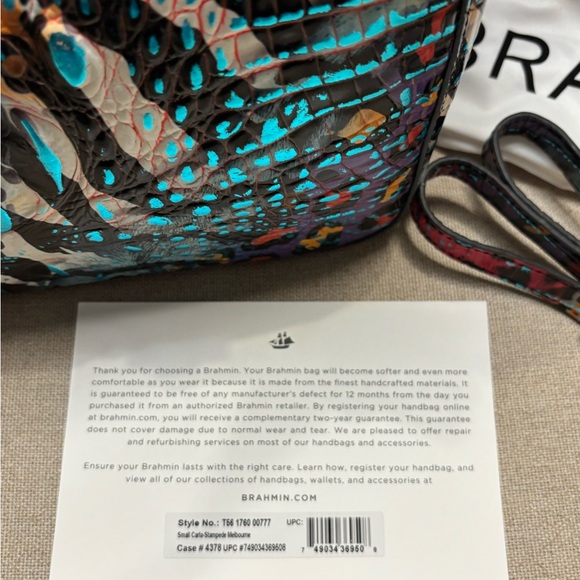 NWT Brahmin Small Carla Melbourne Leather Tote – Multicolor - Picture 2 of 13